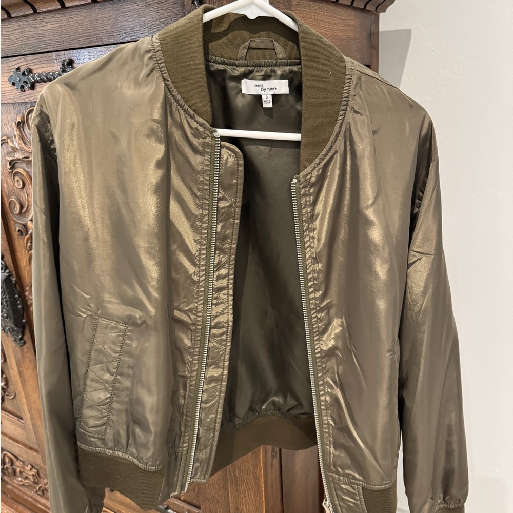 Edit by Nine Olive Green Bomber Jacket